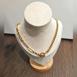 NEW Chunky Front Clasp Gold Chain  Necklace